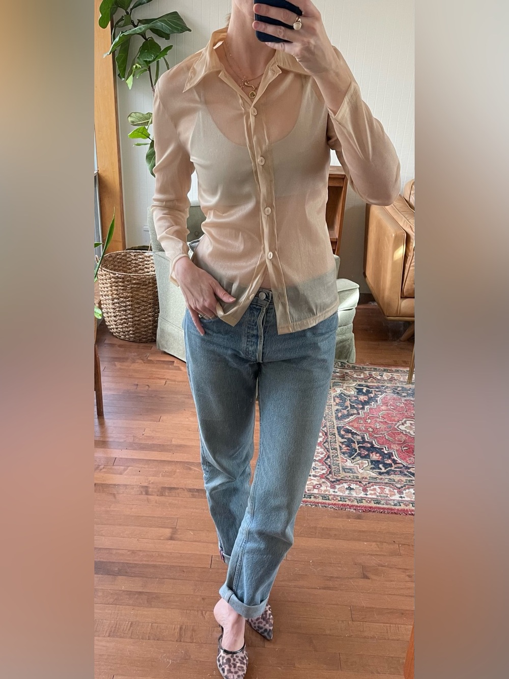 Annabetti Vintage Sheer Blouse made in Italy